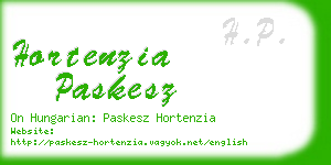 hortenzia paskesz business card